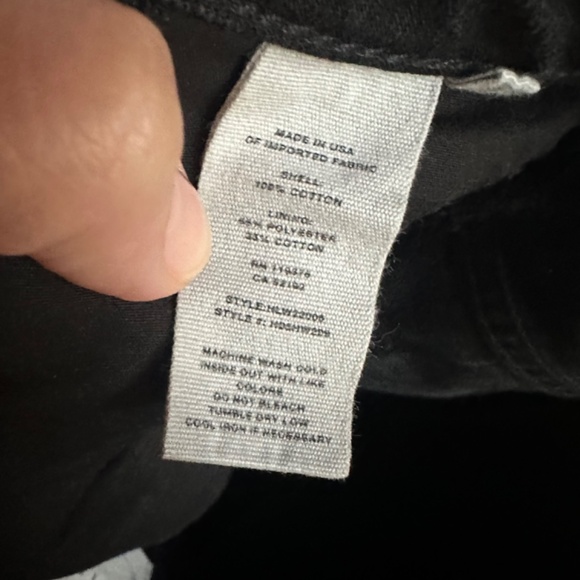 Helmut Lang High Rise Crop Slim Vintage Black Patchwork Jeans - Picture 5 of 11